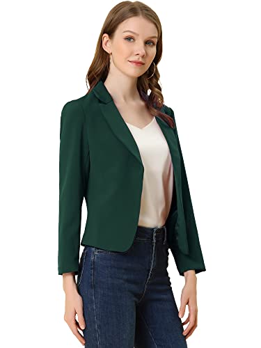 Veste légère ouverte verte vêtement de bureau chic et décontracté été