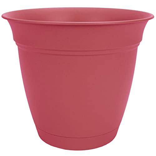 The Hc Companies 8 Inch Eclipse Round Planter With Saucer - Indoor Outdoor Plant Pot For Flowers, Vegetables, And Herbs, Rose #TOP11