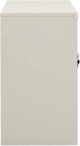 Miniatura 4 de Armario de oficina, gabinete de acero, armario de almacenamiento de acero con ajustable, gabinete para oficina, garaje, cocina, gris claro, 35.4 x