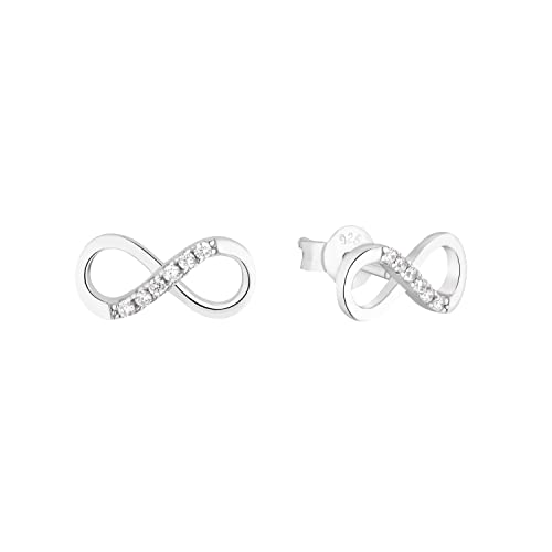 Amor Damen-Ohrstecker Infinity/Unendlichkeitszeichen 925 Silber rhodiniert Zirkonia weiß - 509961
