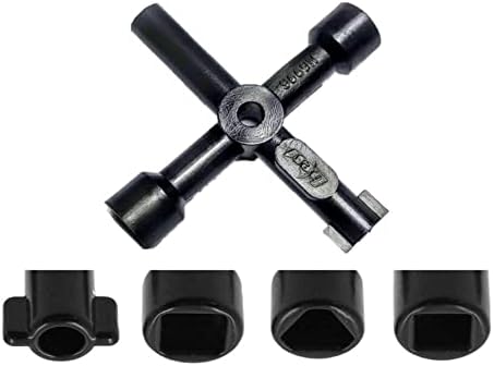 Simply Products 4 Way Utility Key Multi-Functional  Metal Service Radiator Bleed Key Gas Meter Box Water Tap Key