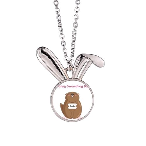 Pendentif lapin collier Groundhog Day USA le cadeau festival idéal