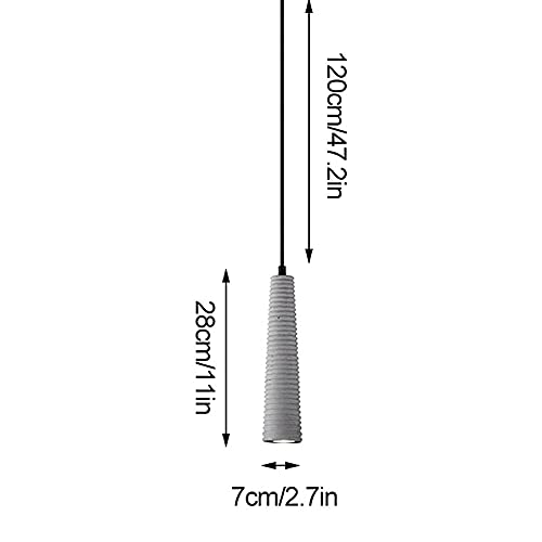 Luz colgante regulable de cemento para iluminar techos altos sin deslumbrar 4