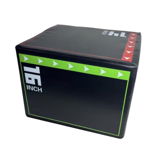 Caja de salto antideslizante con tres alturas regulables para ejercicios pliométricos