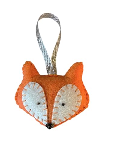 Image of Handmade Felt Christmas Decoration Hanging Ornament - fox