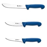 JERO P3 Series Hunters Butcher Knife Set - Narrow Blade Butcher Knife, Deer Skinner And Boning Knife