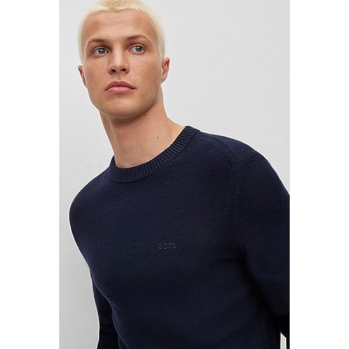 Pull BOSS Pull ras du cou en coton avec logo US - vue 10