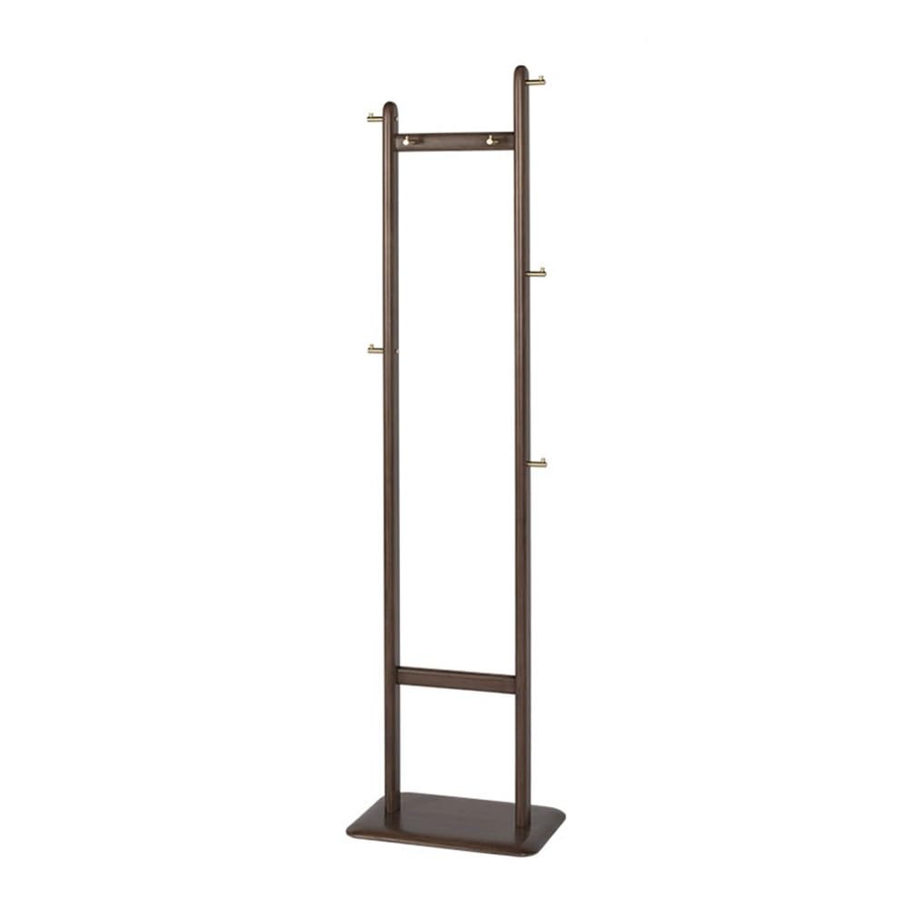 DFHS46JK Hat Rack Solid Wood Floor Hanger Cherry Black Walnut Bedroom Bedside Small Apartment Coat Rack for Office(Black Walnut)