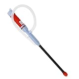 Siphon Pumpe Batteriepumpe Elektrische Benzinpumpe Rot Kanisterpumpe Umfüllpumpe für Flüssigkeiten wie Diesel Öl Wasser