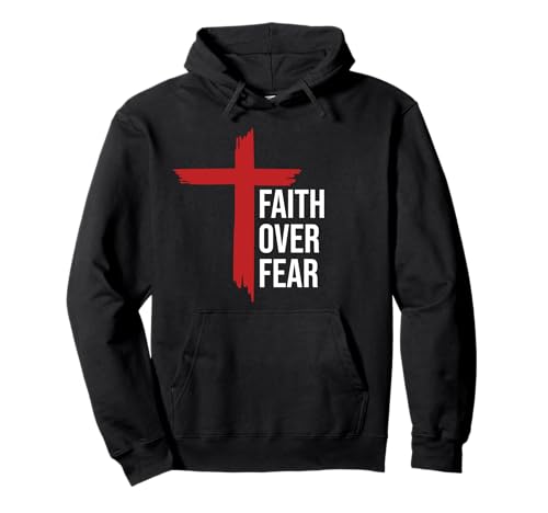 Jesus Faith Over Fear Red Christian Cross Psalms 118:6 Bible �p�[�J�[
