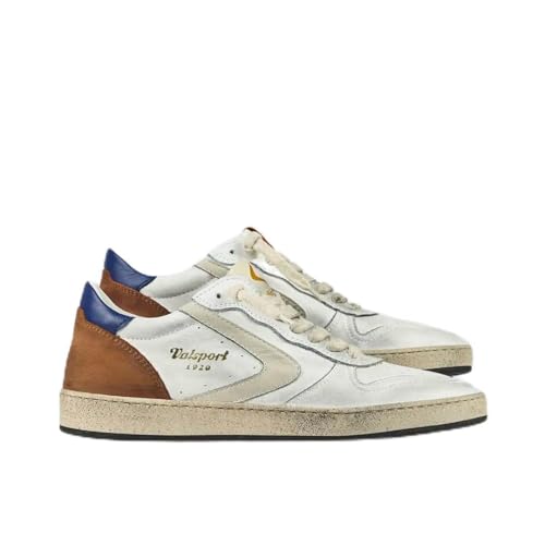 Valsport Chaussures Davis Heritage Sneaker en Cuir Blanc Premium pour Homme