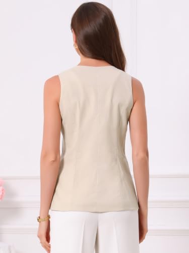 Chaleco lino mujer Allegra K para evitar el calor vistiendo formal 3