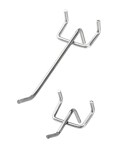 QWORK® 60X Lochwandhaken, Stecktafel Haken Werkzeugwand Haken für Verkaufsdisplays (5cm, 10cm)