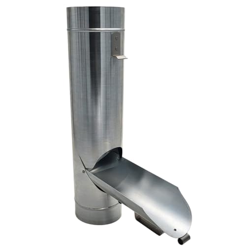 zbs24 Regenrohrklappe 100mm in Titanzink ohne Laubsieb konische Bauform für einen mühelosen Einbau