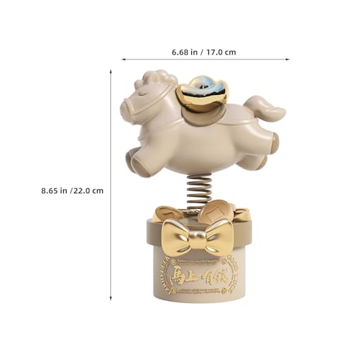 Décoration intérieure de bureau figurine de cheval beige Baluue - 3