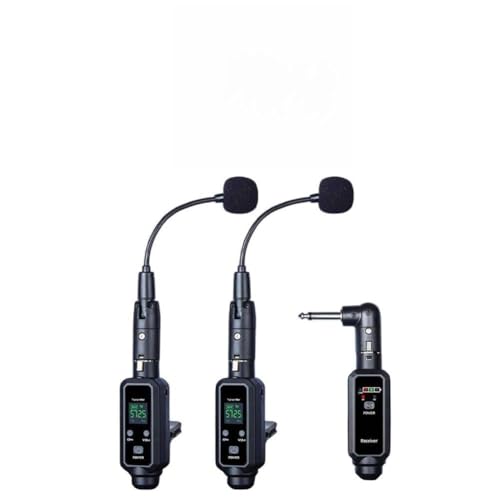Risveglio Sistema de micrófono inalámbrico UHF para instrumentos, saxofón Erhu Trompeta, 570-590 MHz, baja latencia