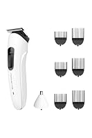 Rowenta Trim & Style TN8934E0 8-in-1 Multi Accessory for Men, Self-Sharpening Stainless Steel Blades, 6 Fixed Combs, Nose and Ear Attachment
