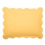 BrylaneHome 100% Cotton Florence Sham - King, Dandelion Yellow