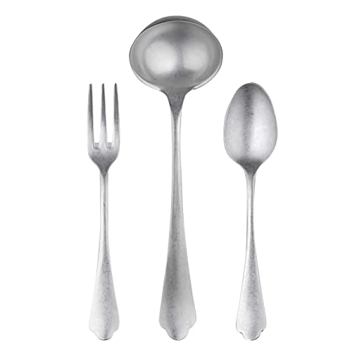 MEPRA, DOLCE VITA SERVING SET, 3 PIECE SET, PEWTER