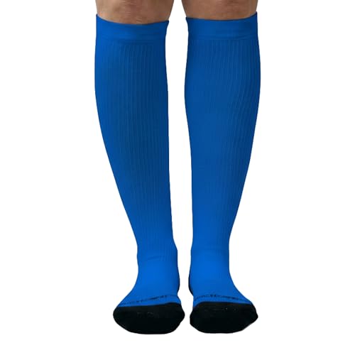Crazy Compression Socks, Comfortable Support for Nurses and Medical Workers, Compression Essentials for Recovery, Travel, Hiking, and Long-Hour Comfort, Royal Blue, Small/Medium