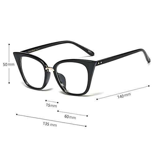 Image of ZUVGEES 2 Pack Womens Cute Oversized Cat Eye Blue Light Blocking Reading Glasses Computer Readers