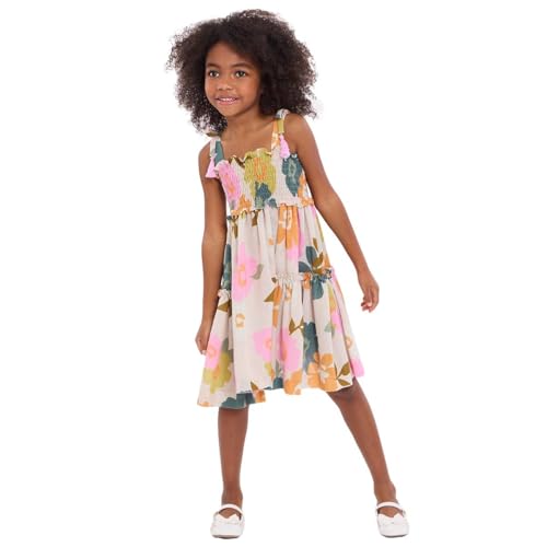 Bonnie Jean Girl's Floral Smocked Sundress for Spring Summer3