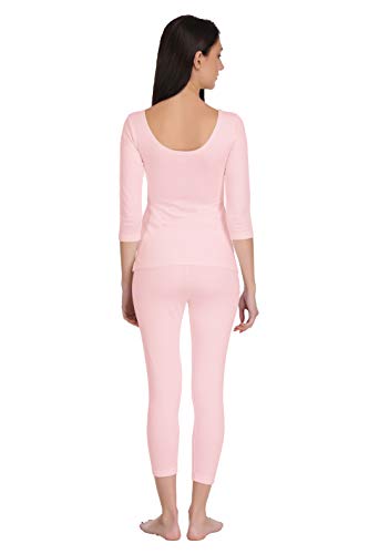 Image of Selfcare Women Poly Cotton Thermal Top and Pyjama Set (Pack of 2 Set)