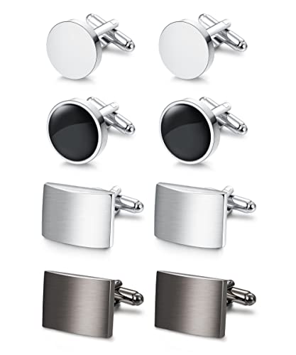 Cassieca 4-6 Pairs Classic Cufflinks For Men Unique Wedding Business Tuxedo Shirt Cuff Links Set #TOP13
