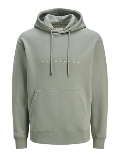 JACK & JONES Sweat Hood Jjestar JJ Sudadera con Capucha Noos Pls, Iceberg Green, XXL para Hombre