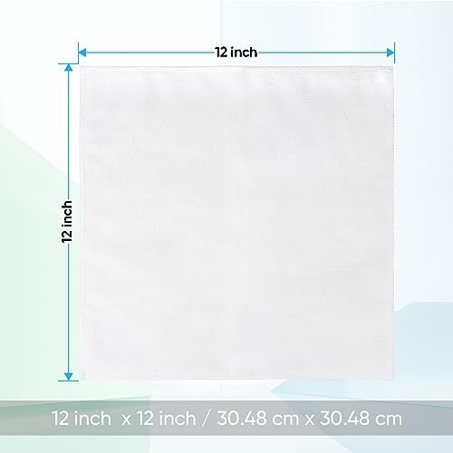 Image of HOMEXCEL Microfiber Washcloths 24 Pack, Highly Absorbent and Soft Face Towel, Multi-Purpose White Wash Cloths for Bathroom, Hotel, Spa, Gym, and Kitchen, 12x12 Inch
