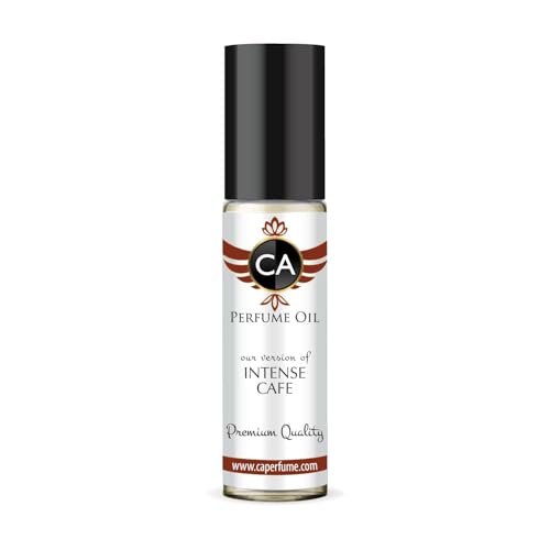 CA Perfume Impression of Intense Cafe Unisex Fragrance Oil Amber Vanilla Scent Long Lasting Perfumes for Women &amp; Men Travel Size TSA Ready Mini Parfum Body Oil Roll-on 0.33 Fl Oz 10ml