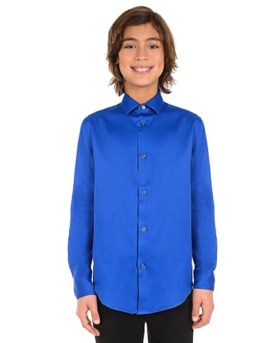 Image of Calvin Klein Boy's Sateen Shirt (Little Kids)