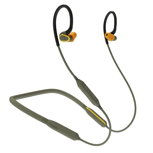 Elgin Rumble Gen 2 Bluetooth Earbuds, 31 dB Noise Reduction with Fusion Tips, IP67 Waterproof Wireless Earplugs, OSHA Compliant ANSI Certified Hearing Protection, 20 Hour Battery, Noise Canceling Mic