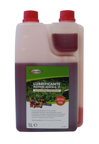 Start Lubrificante Motore 2T 1L - Olio per Motori a Miscela per Taglieria e Motoseghe, Prestazioni Elevate e Avviamento Rapido e Sicuro