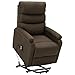 vidaXL Sessel mit Aufstehhilfe Aufstehsessel Fernsehsessel Relaxsessel TV Ruhesessel Polstersessel Liegesessel Loungesessel Braun Stoff