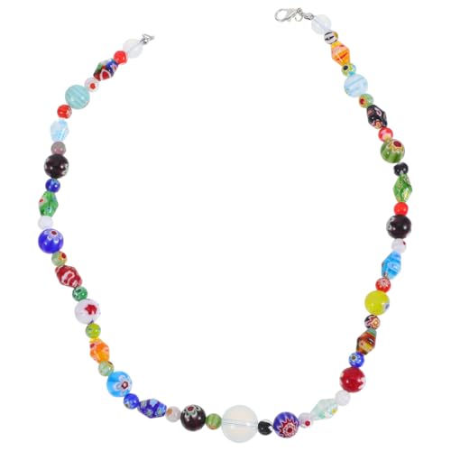 Holibanna Collier Femme Perles De Verre Coloré Bijoux Murano Élégants Pour Cadeaux D'anniversaire Et Fête Des Mères Unique Et Chic Pour Toutes Les Occasions