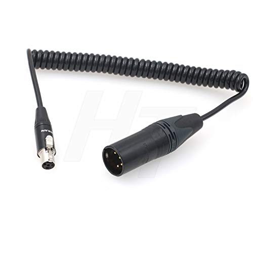 Cable XLR de 4 pines a Mini XLR retráctil contra tirones de monitor