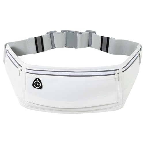 Image of Running Belt Slim Fanny Pack Jogging Pouch Phone Holder Waist Pack - White