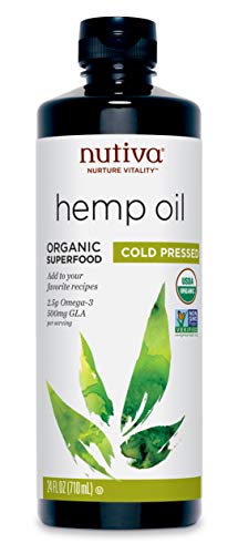 Nutiva Organic, Cold-Pressed, Unrefined Hemp Seed Oil from non-GMO, Sustainably Farmed Canadian Hemp