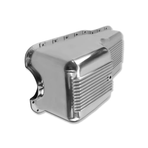 IMOOA Finned Front Sump Oil Pan For Ford SBF 260 289 302 1962-1982 Polished Aluminum