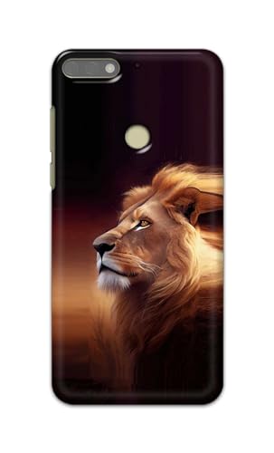 Image of PRINTFIDAA Printed Hard Back Cover Case for Honor 7C | Huawei Y7 Prime 2018 | Huawei Y7 2018 | Nova 2 Lite Back Cover (Danger Lion) -112