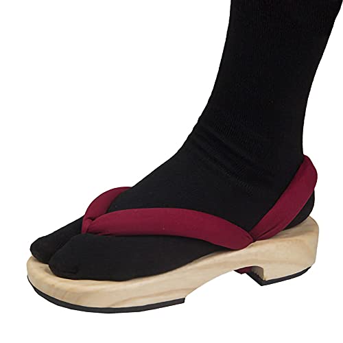 Clogs for Demon Slayer Shoes,for Kamado Tanjirou Cos,Men Women Traditional Samurai Japanese Geta Clogs Wooden Flip Flops