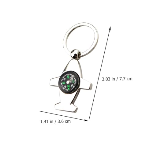 Llavero brújula mini portátil pack 3 piezas para camping miniatura 2