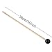 VANVENE 1-Pair 15Inch Black Plastic Head Mallet Percussion Bell Mallets Sticks with Wooden Handle Music Accessories