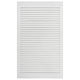 vidaXL Kiefernholz Massiv Lamellentür Möbeltür Schranktür Offene Lamellen Massivholz Holztür Möbel Tür Innentür Einbauschrank Weiß 99,3x49,4cm