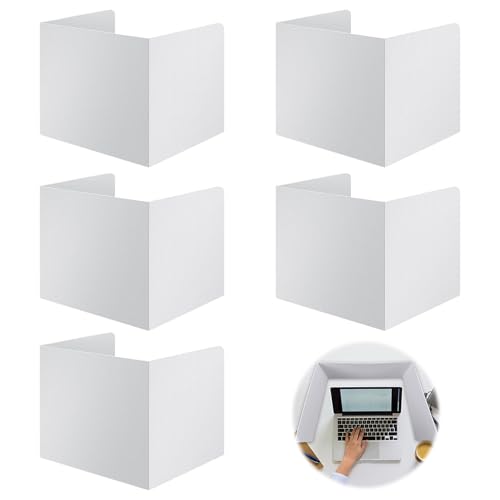 Tibapla 5 separadores para escritorio, en forma de U, portátil, privacidad, escritorio, plegable, divisor, separador de mesa, separador de escritorio, pantalla protectora para escuela, oficina