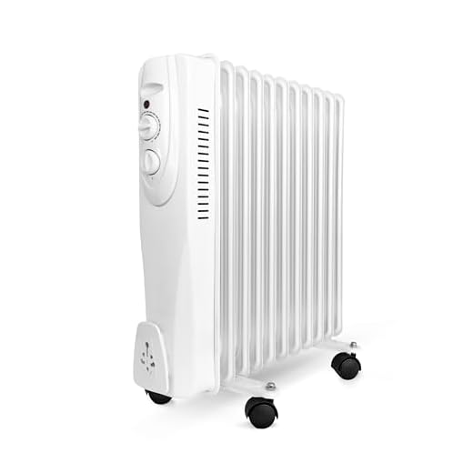 UNIVERSALBLUE | Radiador de Aceite | Calefactor Blanco 1500W | 9 Elementos calefactores | 3 Potencias | Silencioso | Sistema de Seguridad | Termostato Ajustable