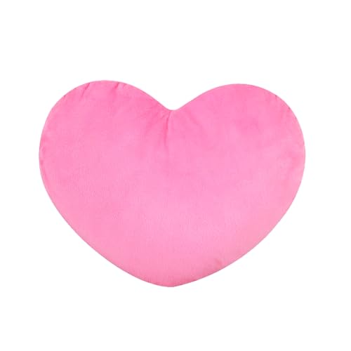 Fadcaer Heart Decorative Pillow, Soft Plush Cushion, Cute Heart Shaped Cushion for Sofa, Bed, Dining, Gifts for Girls, Valentine's Day Gift (Pink, 30cm)