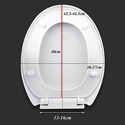 Abattant WC allongé stable en plastique blanc anti-desserrage - 3