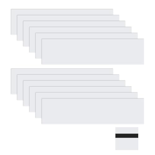 Image of M METERXITY 12-Pack Engraving Blank Materials Double Color 8x2 Inch, 1.3mm Thick ABS Plastic Sheet Yard Signs Name Plate for Door /Office /Home /Conference /Hotel /DIY Carving[White /Black]